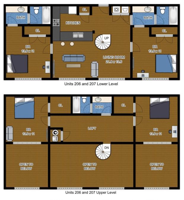 #206 - #207: 1650sq ft